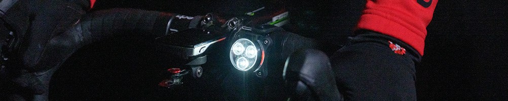 Lezyne road bike light on handlebars